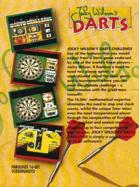 Jocky Wilson's Darts Challenge box cover back